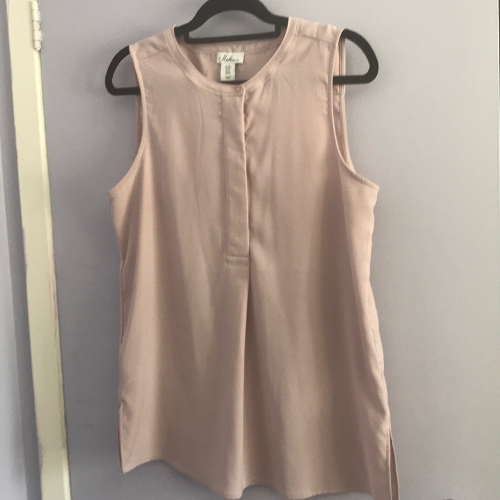 Pretty in pink sleeveless blouse